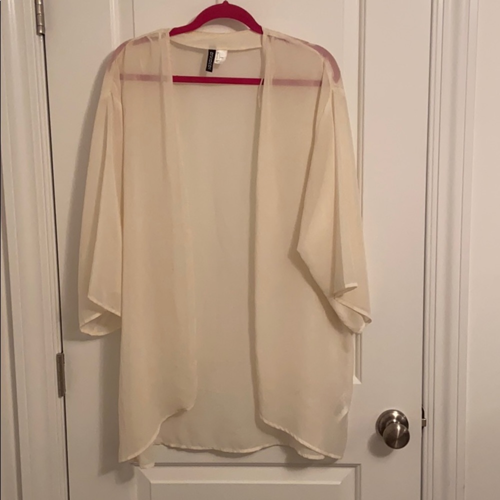 Sheer Off White Kimono